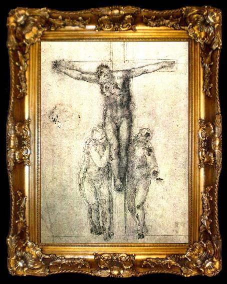 framed  Michelangelo Buonarroti Crucifix, ta009-2